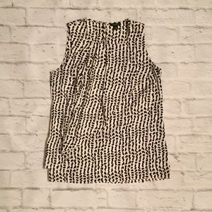 Ann Taylor Black and White Layered Sleeveless Top